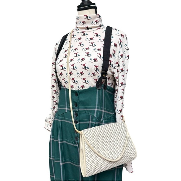 Vintage Whiting & Davis Ivory Metal Mesh Crossbody Bag - Picture 12 of 12